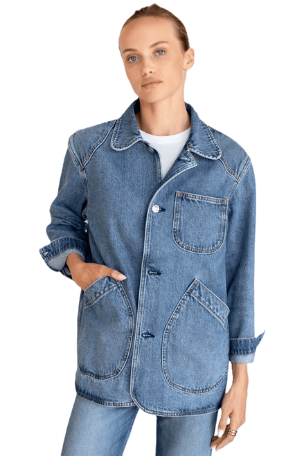 Twin Doves by EF Cabin Jacket, Classic Stonewash