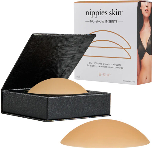 Nippies Skin Non-Adhesive Bra Liner No-Show Inserts, Caramel