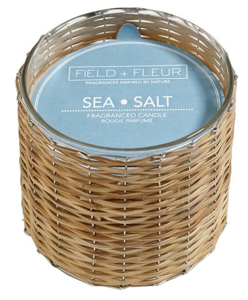 Field + Fleur Sea Salt Handwoven Candle