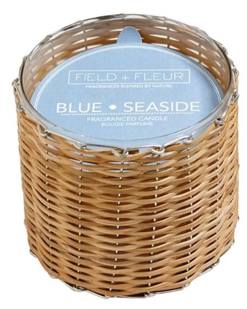 Field + Fleur Blue Seaside Handwoven Candle