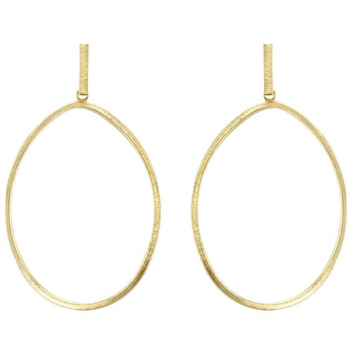 Sheila Fajl Twisted Oval Hoop Earrings, Gold