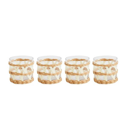 Amanda Lindroth Island Wrapped Votives, White