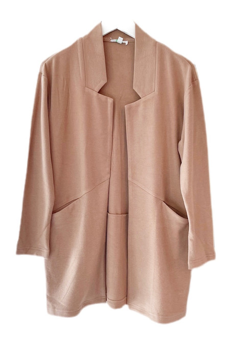 Jade Open Coat, Camel