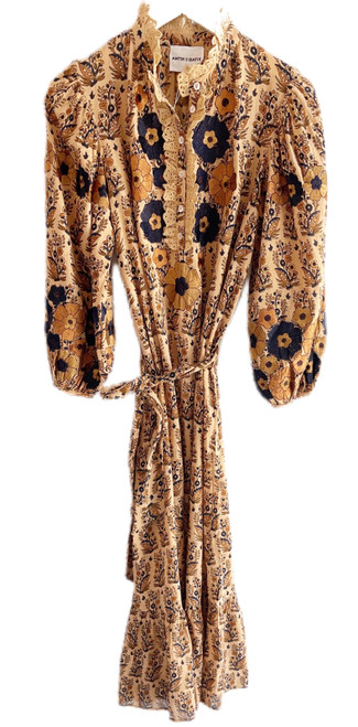 Antik Batik Pauline Long Dress, Camel