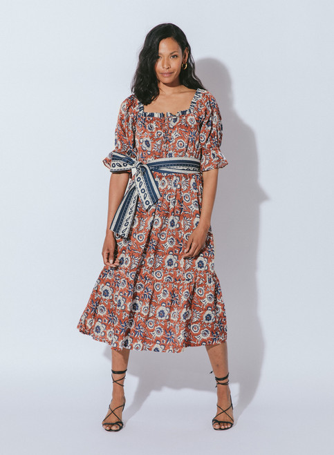 Cleobella Catalina Midi Dress, Sienna Block Print