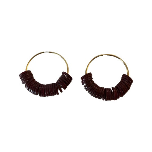 Holst & Lee Mala Hoops, Maroon 