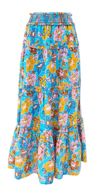 Love the Label Gina Skirt, Frenchie Turq Print 