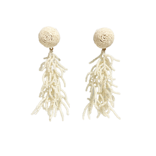 Grace Holiday Coral Reef Drop Earrings, Ivory