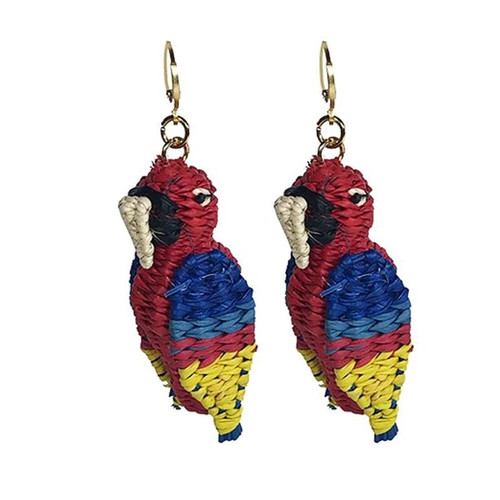 Serpui Macaw Earring, Red