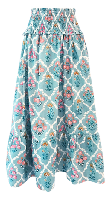 Grace Holiday Posey Skirt Dress, Poppy Turquoise 