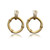 Round Bamboo Acrylic Earrings, Natural 