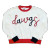 Queen of Sparkles Long Sleeve Black Red Dawgs, White