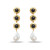 Lele Sadoughi Eva Pearl Linear Earrings, Jet