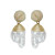 St Armands Natural Pearl Drop Earrings, Gold 