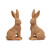 Two's Company Hoppy Spring Basket Weave Bunny Set