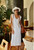 Felicite V-Neck Knit Dress, White