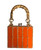 Serpui Perla Wicker Bag, Light Honey Orange