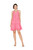 Joy Joy Trim Halter Tiered Dress, Pink