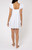 Juliet Dunn Baby Doll Dress, Tonal Cut out Embroidery White