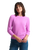 White + Warren Cashmere Featherweight Puff Sleeve Crewneck, Neon Mauve 