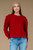 Olivia James Poppy Bubble Knit Sweater, Red