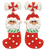 Santa Stocking Beaded Earrings, Red