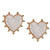 Studded Tortoise Heart Earrings, Gold