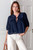 Emerson Fry Embroidered Puff Isla Top, Polar Night