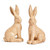 Rattan Weave Pattern Easter Bunnies Set of 2, Light