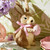 Hand-Crafted Easter Bunny with Egg, Pink