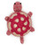 Crochet Knit Turtle Measuring Tape, Pink