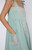 Juliet Dunn Tie Shoulder Dress, Flower Embroidery Sage Candy