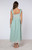 Juliet Dunn Tie Shoulder Dress, Flower Embroidery Sage Candy