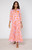 Juliet Dunn 3/4 Sleeve Maxi Dress, Pink Orange Majorelle