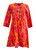 La Plage Maye Dress, Ikat Orange Pink
