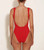 Hunza G Square Neck Swimsuit, Red