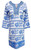 Bella Tu Embroidered Flower Tunic Dress, Blue