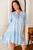 Emerson Fry Isla Dress, Geo Flower Blue