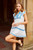 Love the Label Ember Dress, White Blue