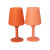 Stem Wine Glass Set of 2, Terra Peach