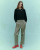 The Great Crochet Collar Pullover, Black Soft White