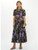 Oliphant Puff Sleeve Piped Maxi, Bergen Olive
