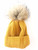 Linda Richards Ribbed Pom Hat, Golden