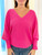 Kerisma Ryu V-neck Sweater, Hot Pink