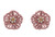 Flower Power Button Earring, Mauve