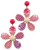 Flower Power Raffia Earrings, Petal Pink