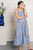 Nimo With Love Cornflower Dress, Blue Flower Embroidered