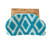 Woven Beach Clutch, Turquoise