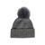 Hat Attack Cashmere Cuff Slouchy Beanie with Real Pom, Charcoal