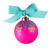 Amanda Petro Ornament, Hot Pink Flower w Teal Ribbon 